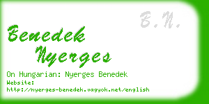 benedek nyerges business card